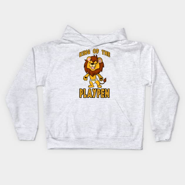 Baby Lion Cub King of the Playpen ABDL / FURRY Design Kids Hoodie by NaughtyBoyz